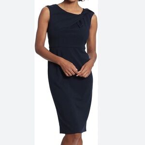 London Style Collection Women’s Sheath Dress with Draping and Bow ✨ Sz. 6